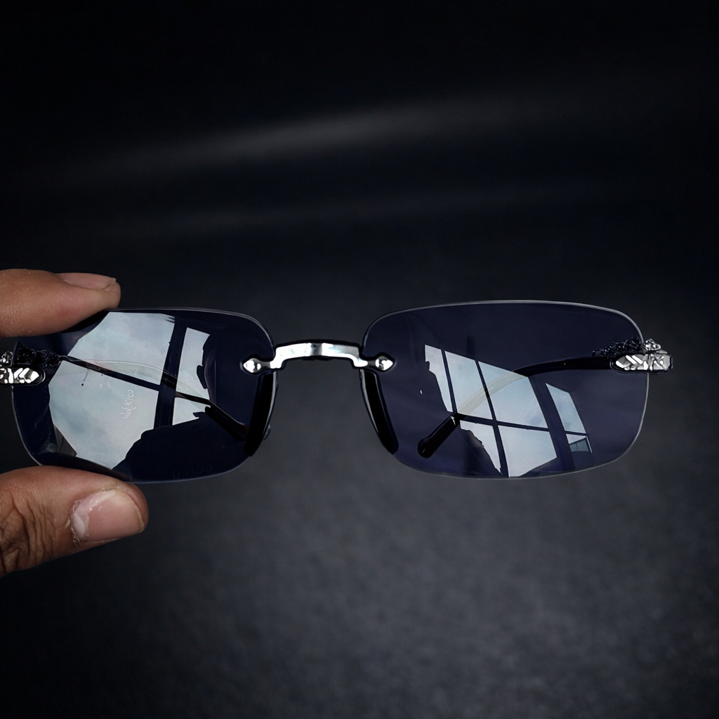 Gafas de Sol Doradas Sin Montura