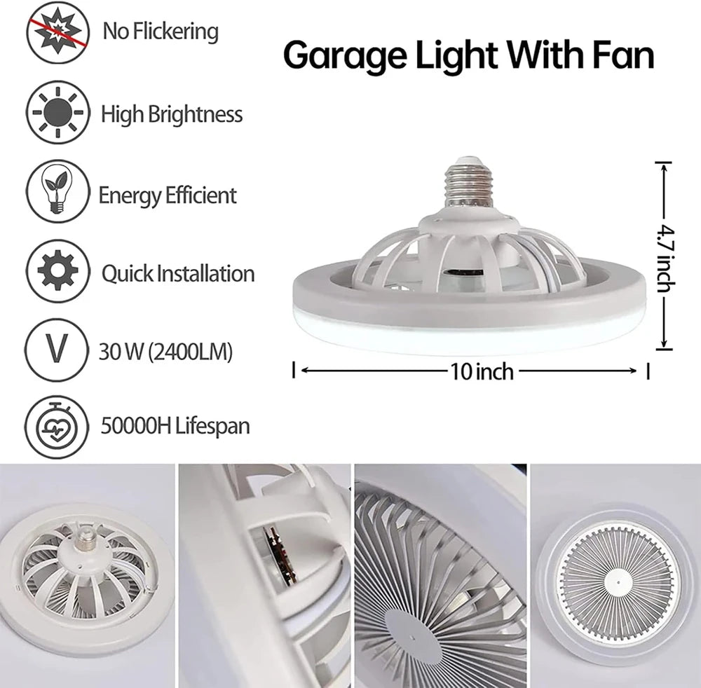 Ventilador de Techo con Luz y Control Remoto